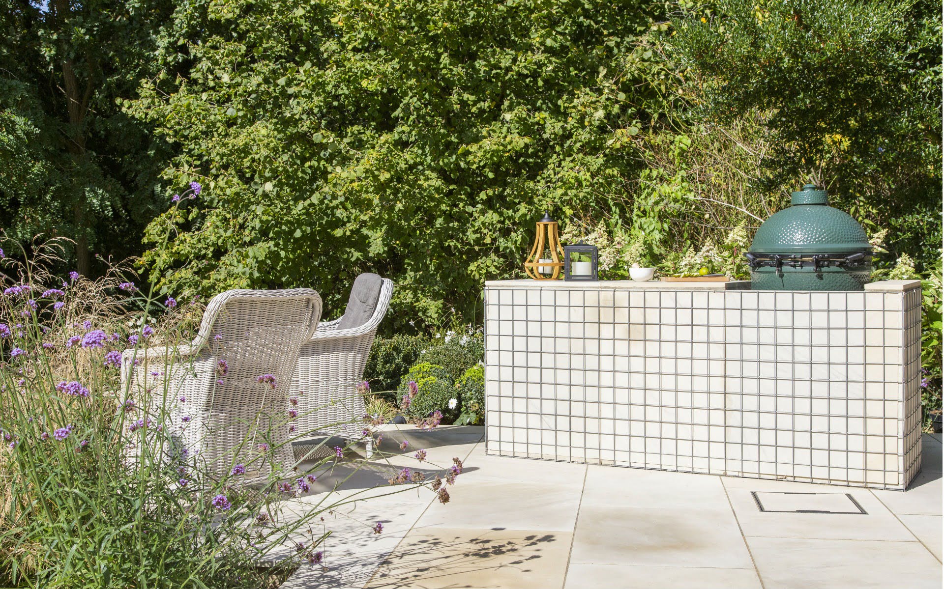 Portfolio Multi-level Landscape Garden Design and Build Ingatestone Essex Bespoke Egg BBQ Kitchen