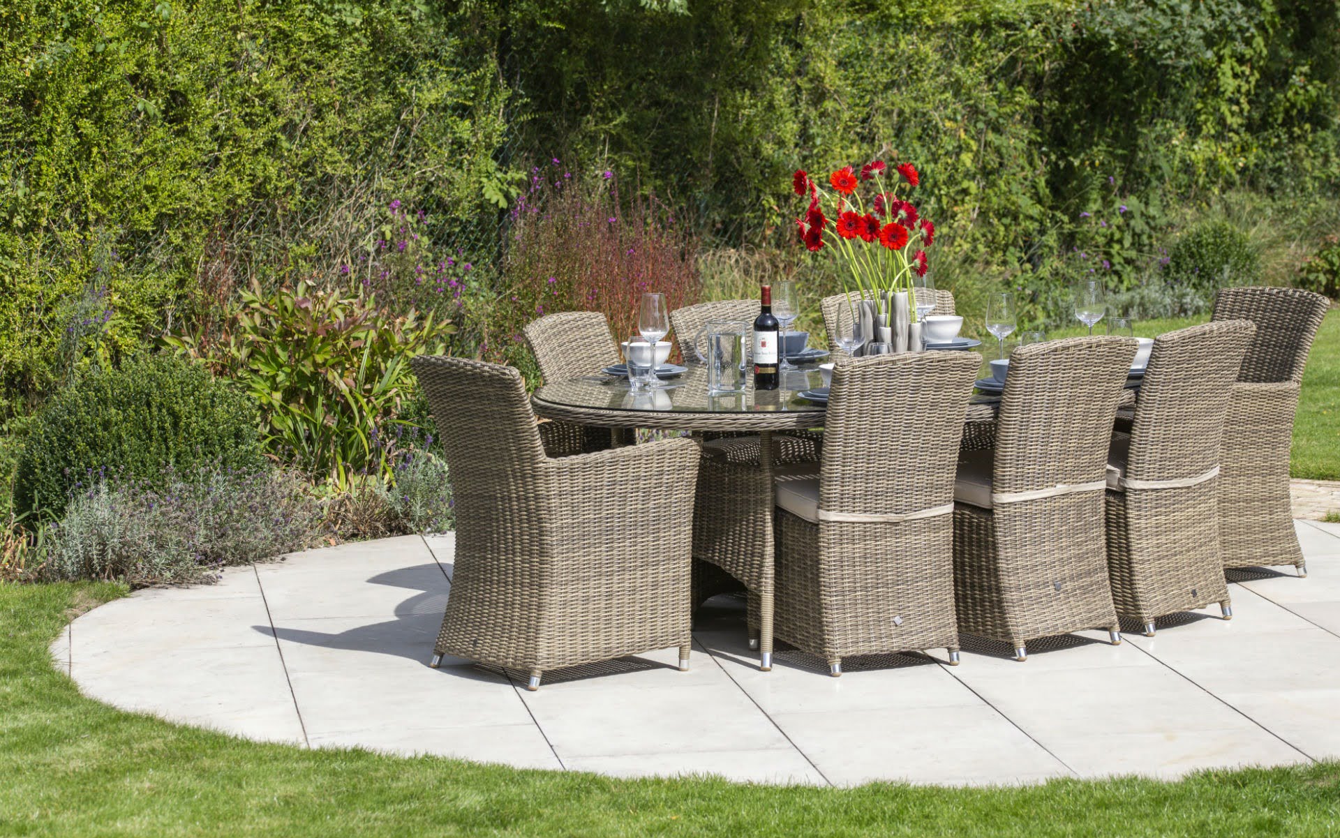 Portfolio Traditional Family Garden Danbury Essex Circular Patio