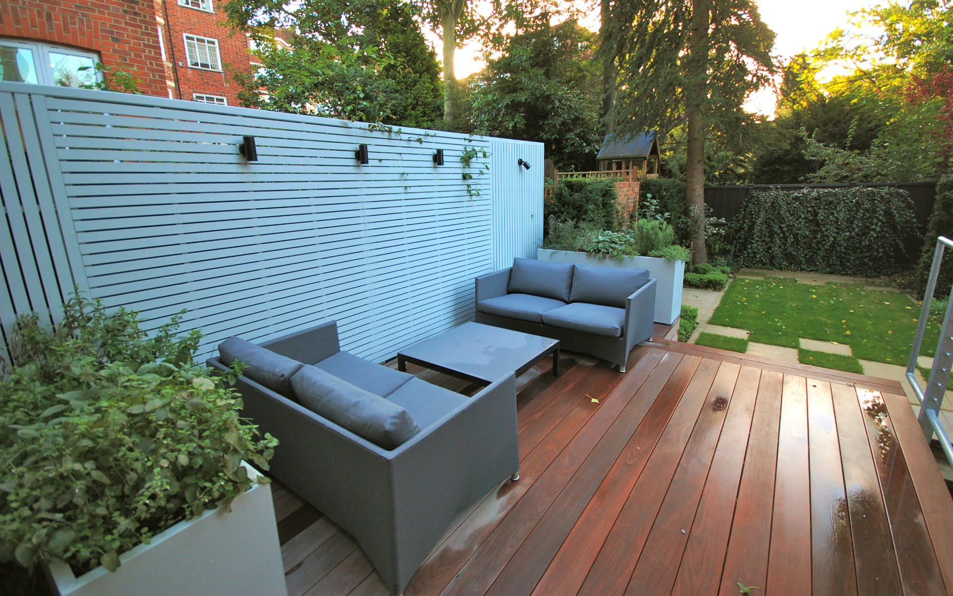 Contemporary Small Urban Garden Hampstead London Portfolio Terrace Decking