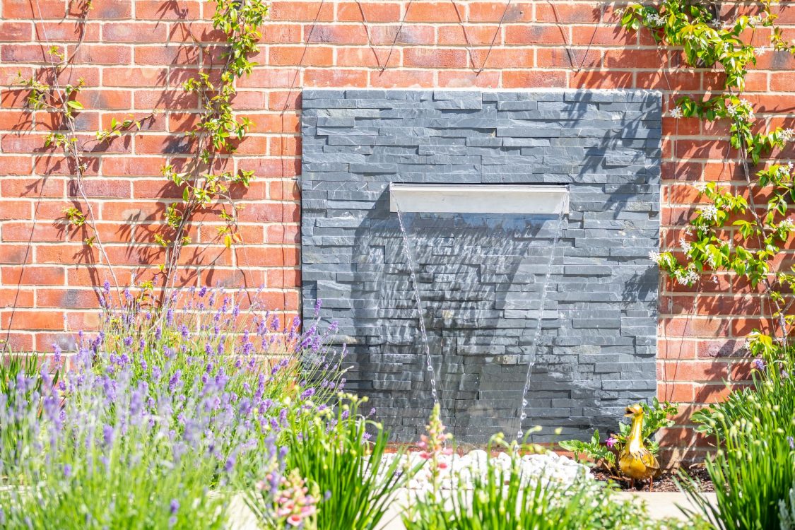 Chic Entertaining Garden, Boreham Essex water feature